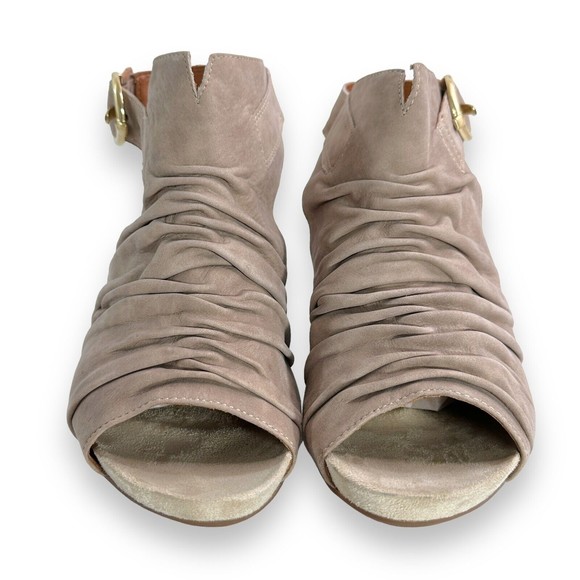 Earthies Wedge Sandal Heels Sz 10 Bonaire Too Leather Slouch Open Toe Sling Back - Picture 3 of 11